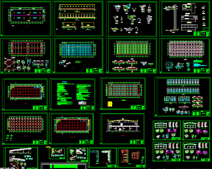 那曲二层全钢结构超市图纸