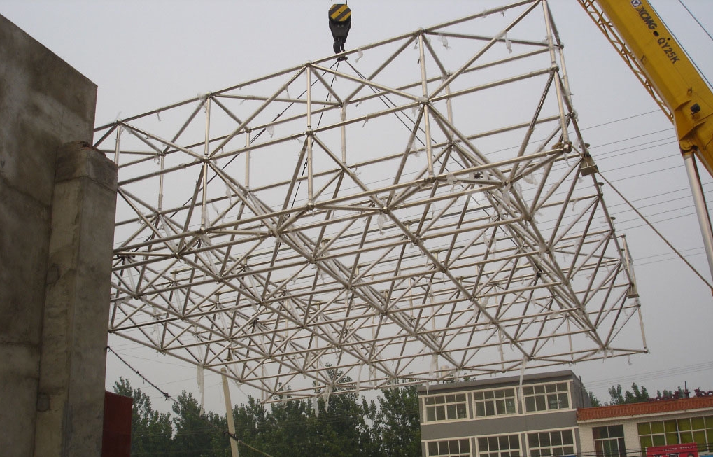 那曲不锈钢门头网架安装